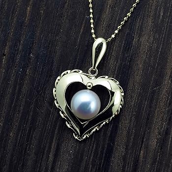 K18ペンダントトップ　淡水ベビーパール　チャーム　18金　ハート　本真珠 Amazon.co.jp: [K.jewel] K18 アコヤ本真珠 ハート ペンダントトップ